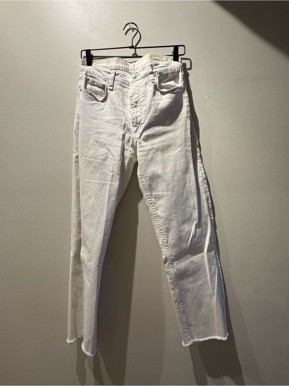 rag & bone White Harlow Mid-Rise Jean